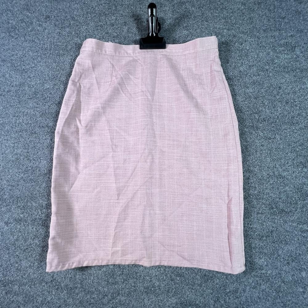 River Look Para Straight & Pencil Skirt Women's 38 Pink Polyester Preppy Career